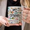 Lotacy Orlando Symbols Colorful 2D Printed Coffee Mug With Flag, 11oz, Orlando Souvenirs and Gifts #3