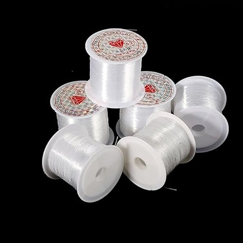 2 Roll Transparent Fishing Thread,Crystal Fishing Line Ultra-Strong Invisible String Clear Nylon Fish Fishing Line Spool Beading String for The Hanging Ornaments,Sew Hobby,Balloons,Bead (0.3mm)