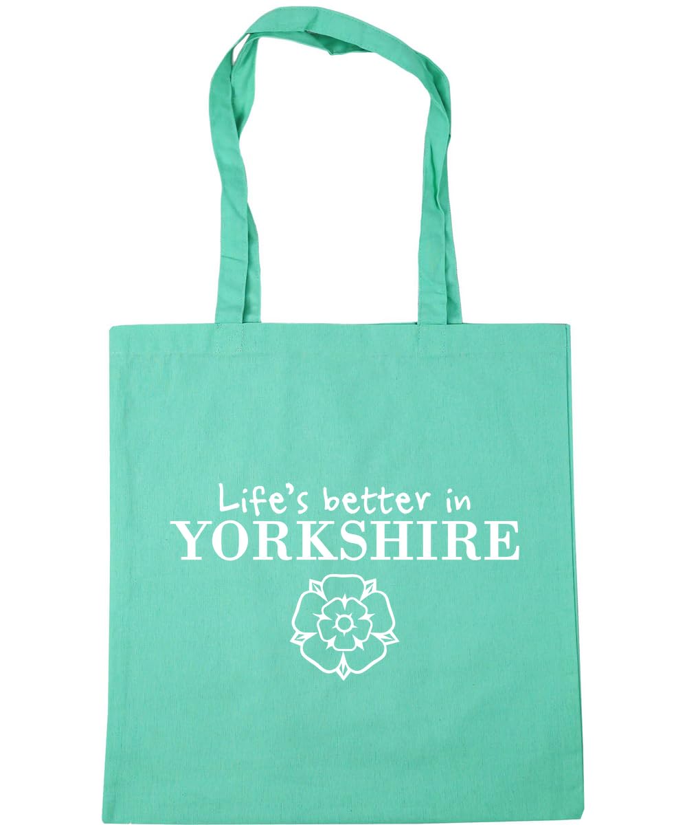 Hippowarehouse Life's Better in Yorkshire Tote Shopping Gym Beach Bag 42cm x38cm, 10 litres