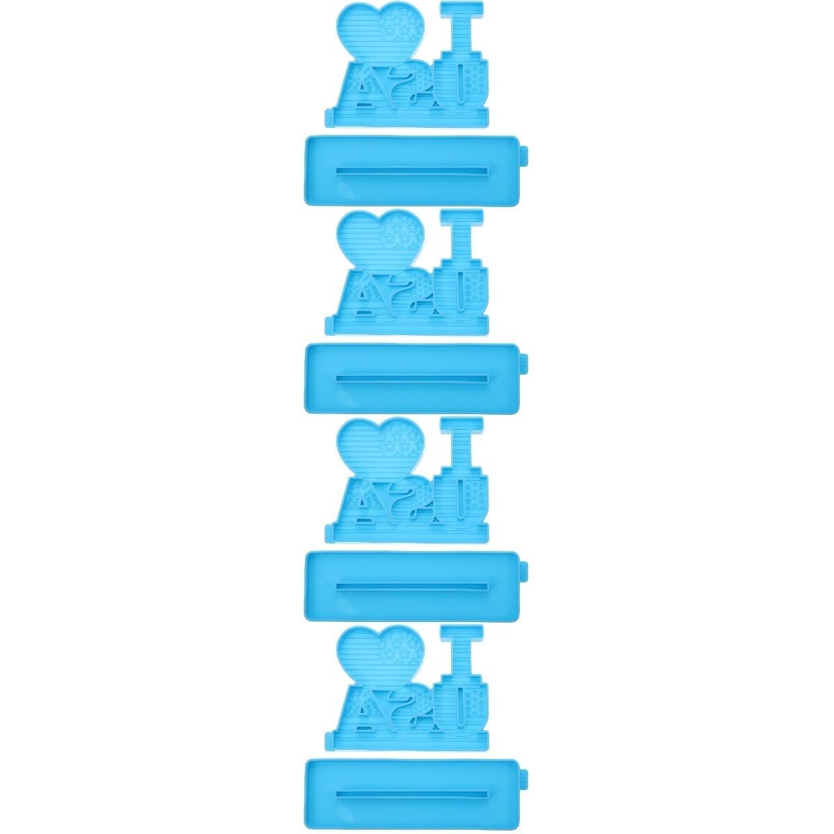 Tofficu 4 Set Stampo Epossidico Bandiera Decorazioni Diurne Per Il Dell'indipendenza Bandiere Bande Elastiche Stampo in Silicone Fai Da Te Stampo Fai Da Te Blue 2 Pezzi * 4
