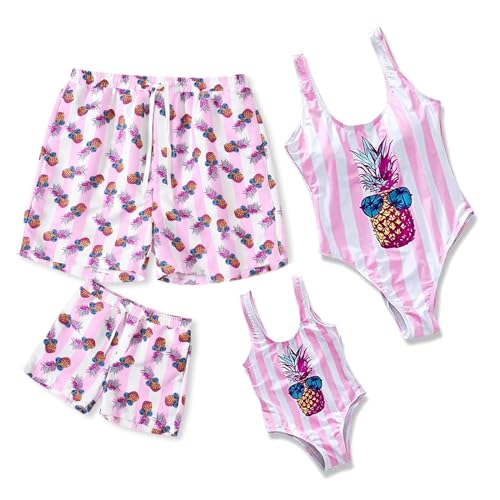 Image of IFFEI Family Matching Mommy and Me Swimsuits One Piece Swimwear Modest Bathing Suits Beachwear for Beach Pool Vacation