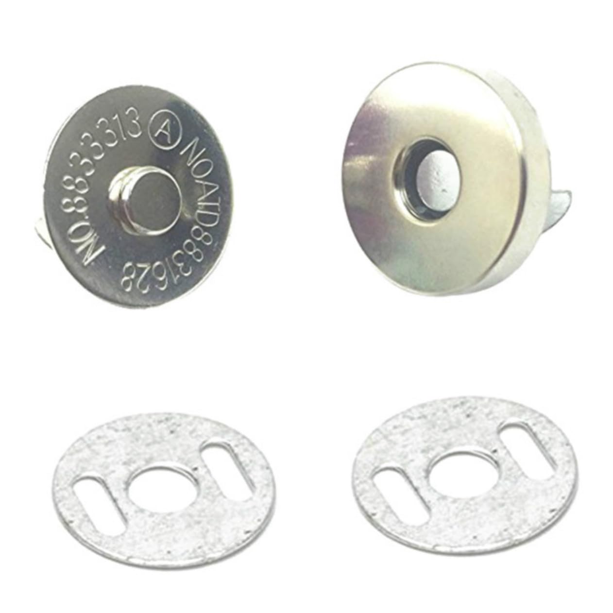 Cierre de Botón Magnético de Metal 18mm, 100 Piezas