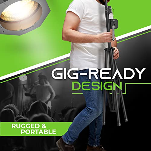 GEARit LED Light Stand With 5 Ft. T-Bar for 6 PAR Lights, Hand Crank, Heavy-Duty Tripod With Metal Joint, Pro-Grade Portable Design for DJ Lighting, Bands, Venues and Stages - Thumbnail 5