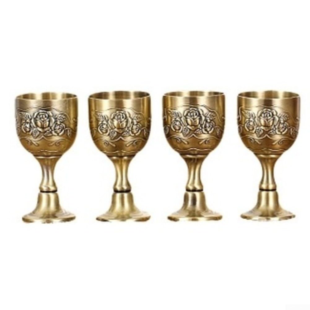 Juego de vino de aleación de bronce con patrón en relieve para decoración de servir en casa bar fiesta