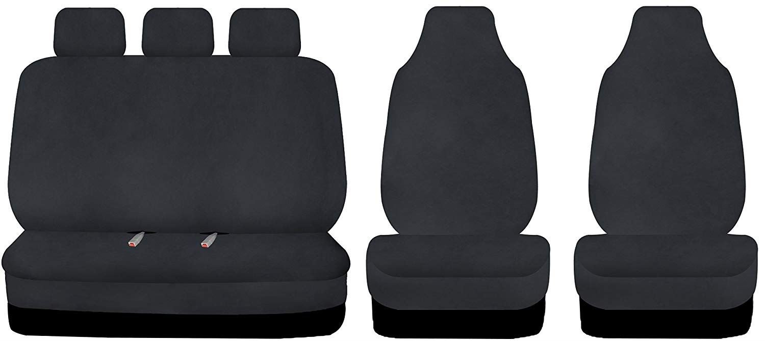 Car Sets With Steering Wheel Covers Front Black Car Seat Covers