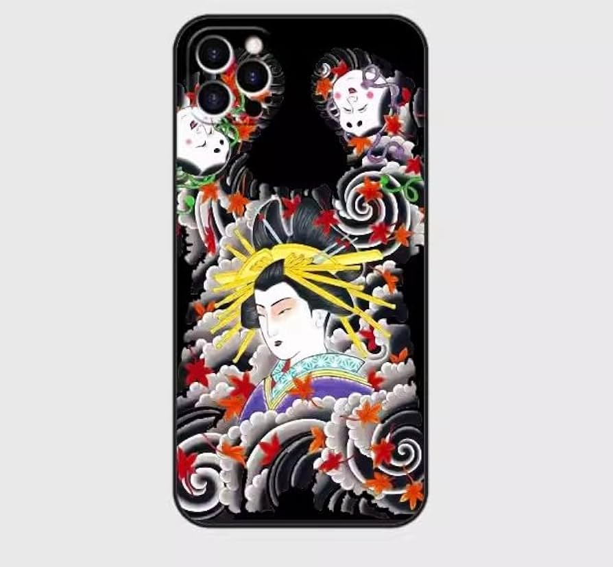 Amazon.co.jp: 龍が如く iPhone15ケース 刺青 虎の入れ墨 鬼面夜叉模様