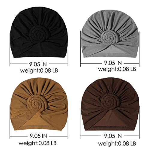 Image of KYNARI Turban Head Wraps for Women, Pretied Stretch Bonnet Hair Wrap | African Knot Turban Hats Pre Twist Headwear Soft Head Scarf Elastic and Breathable Head Covering Cancer Caps for Black Women