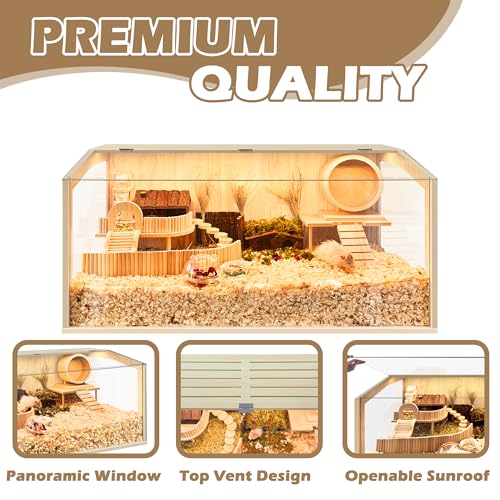 Prolee Hamster Cage Chew Proof, Guinea Pig Cages, Mice and Rat Habitat Openable Top, Hamster Habitat Solid Built - Image 4