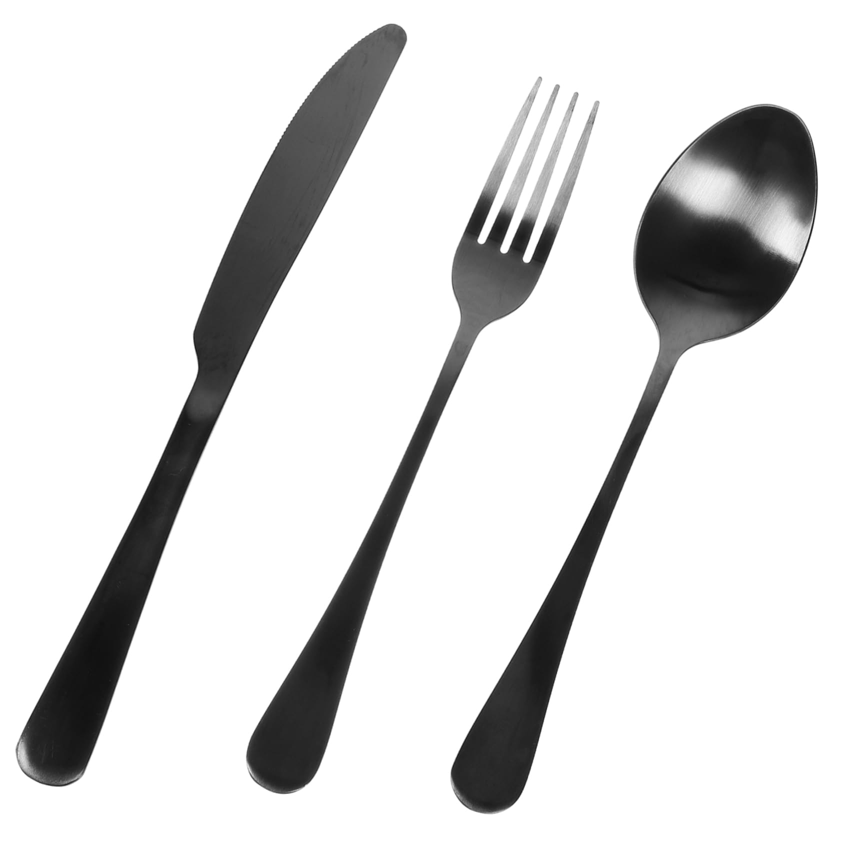 Mikinona 1Set Portable Stainless Steel Utensil Reusable Cutlery with Knife Spoon Fork for Office Camping Travel Outdoor Activities Easy to Clean Store