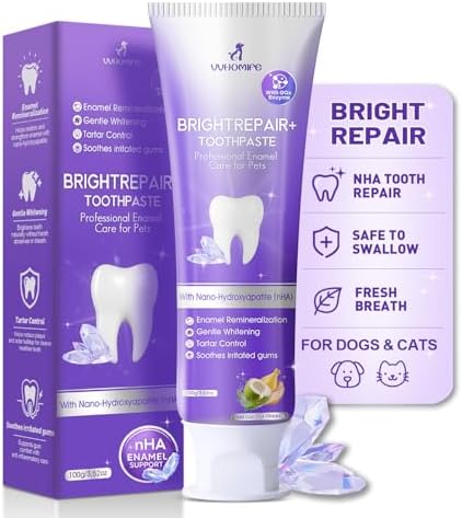 6% nHA Pet Dual-Enzymatic Toothpaste, Sensitive Teeth Care for Do...