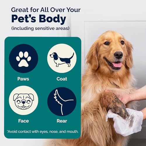Image of Vetnique Furbliss /Dermabliss Pet Wipes for Dogs & Cats for Grooming, Cleansing & Deodorizing, Thick Dog Wipes for Convenient Dog Cleaning with Natural Deodorizer, 100ct (NEW Refreshing Scent)