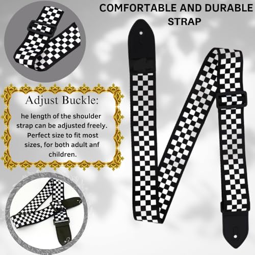 Image of DEVICE OF URBAN INFOTECH Guitar Strap Belt for Acoustic & Electric Guitar Adjustable Buckle Guitar Strap Modern Design Guitar Belt For Acoustic /Bass /Electric Guitars