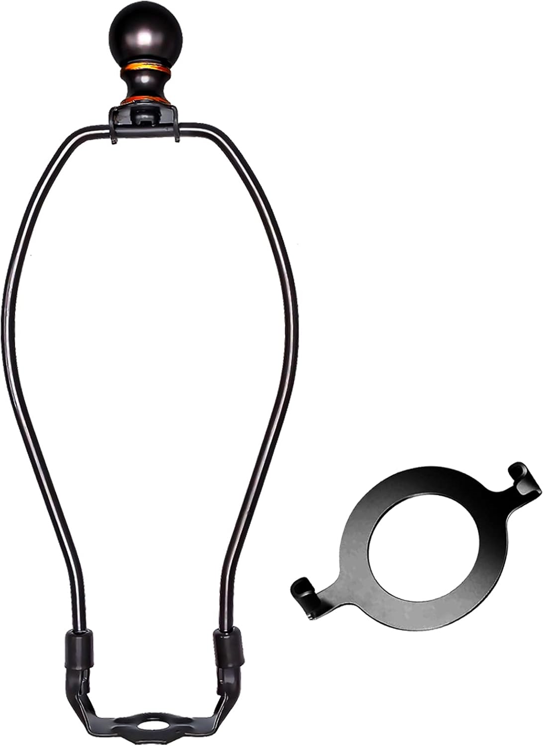 ECUDIS Lamp Harp Holder Lamp Shade Harp with Light Saddle Base and Ball