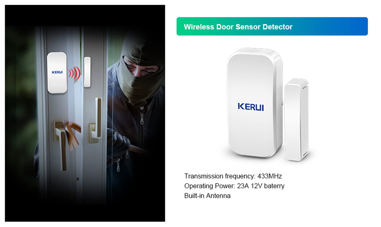 SXA Sistema De Alarma De Seguridad para El Hogar WiFi, Kit De Sistema De Alarma Antirrobo Inalámbrico DIY, Control Remoto De La Aplicación Tuya para La Oficina En El Hogar