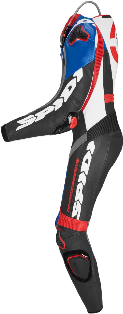 Spidi DP-Progressive Perforated Pro Jednoczęściowy skórzany kombinezon motocyklowy, czerwony/czarny, 58