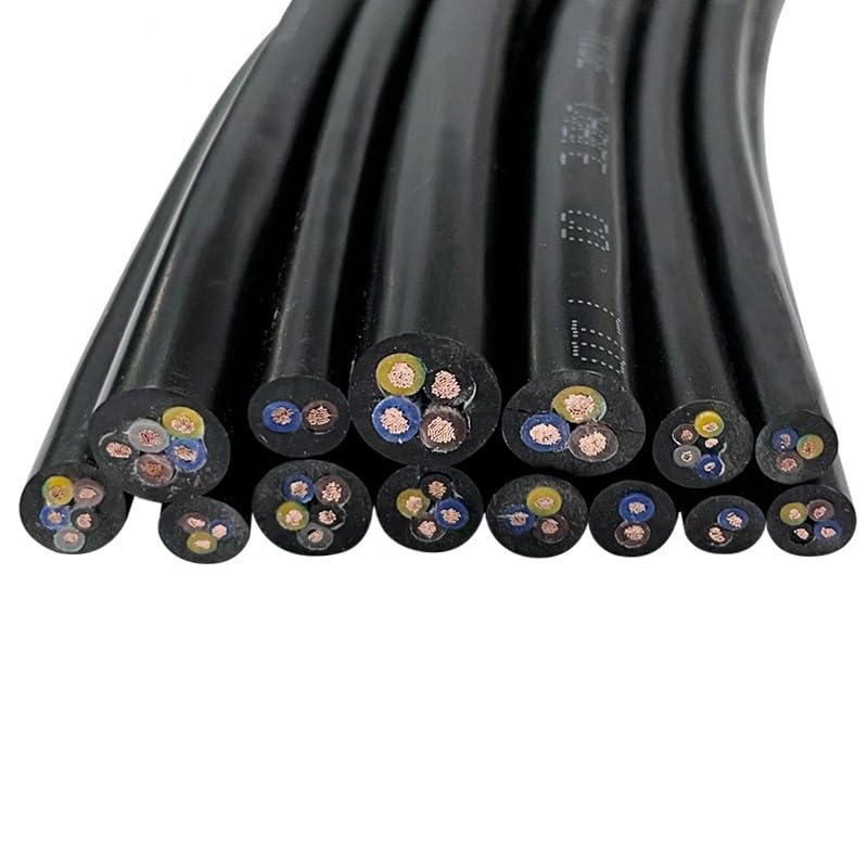 Filo Elettrico, Cavo in Rame H05VV-F da 5 m, 2/3/4/5 conduttori, 18-13AWG, conduttore Elettrico, Cavo in PVC con Guaina Morbida(13AWG 2.5MM,2 cores)