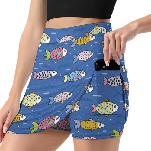 Jupe short de tennis pour femme athlétique vêtement de sport léger avec poche