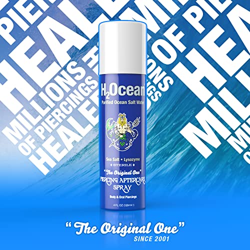 H2Ocean Piercing Aftercare Spray, Sea Salt Keloid & Bump Treatment