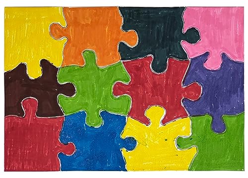 24 puzzles en blanco de 12 piezas cada uno, 5.5 x 8 pulgadas, ideales para actividades infantiles, arte y manualidades. miniatura 3