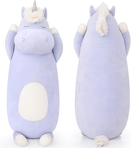 Miniatura 8 de MorisMos Almohada de cuerpo de gato de 43 pulgadas de largo, juguete de peluche grande de dibujos animados, almohada grande para abrazar para niños,