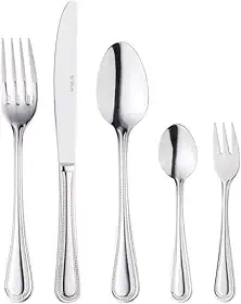 WOLFF Faqueiro de Aço Inox Pérola 30 Peças - Jogos de Talheres - Mesa Posta - Utensílios de Cozinha, Enxoval, Casamento, Decoração