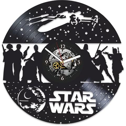 Kovides Vinyl Record Wall Clock with Star Wars Theme Cover