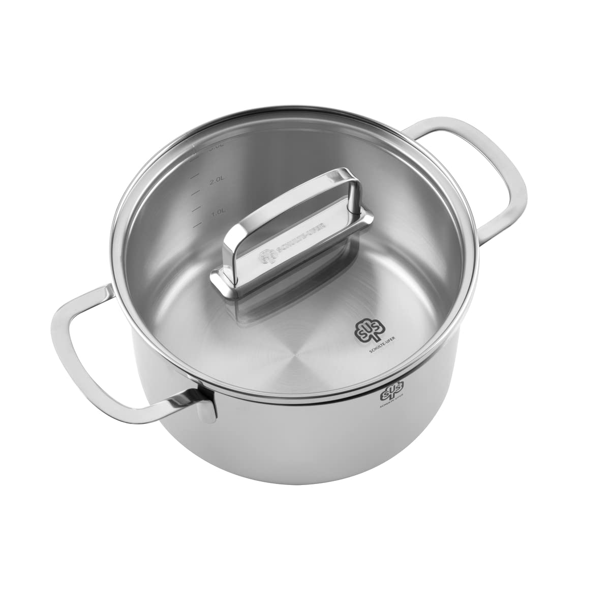 Schulte-Ufer Topfset Industar, 4tlg., Edelstahl, inkl. Testsieger Bratpfanne Industar DIAMAS-Pro (163059-28), Induktion