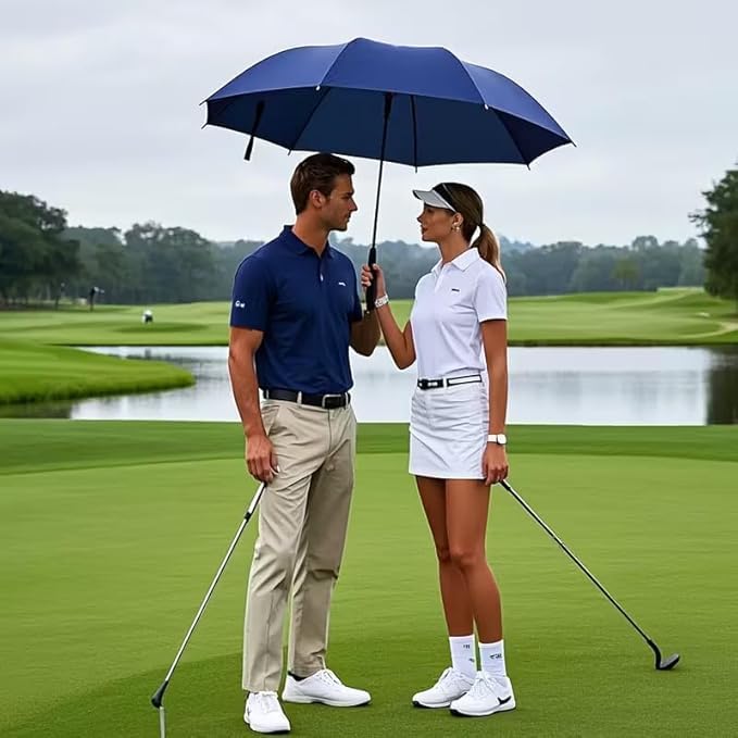 Image of ๐๐ฎ๐ป๐๐ฒ๐ฟ๐ฎ Compact Automatic Folding Umbrella - Windproof, UV Protection, ๐ญ๐ฎ ๐ฅ๐ถ๐ฏ๐ Lightweight Portable Travel Portable Umbrella for Men & Women Use in Sun & ๐ฅ๐ฎ๐ถ๐ป (Navy-Blue)
