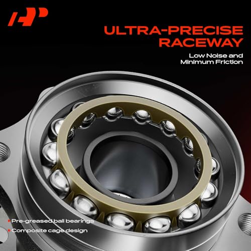 Image of A-Premium 2 x Front Wheel Bearing and Hub Assembly with ABS & 5-Lug