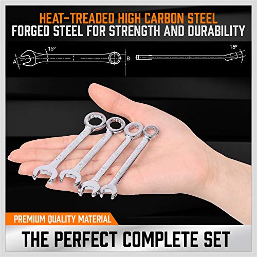 Image of HORUSDY 20-Piece Mini Wrench Set, Small Wrench Set, Metric and SAE Mini Combination Wrench Sets
