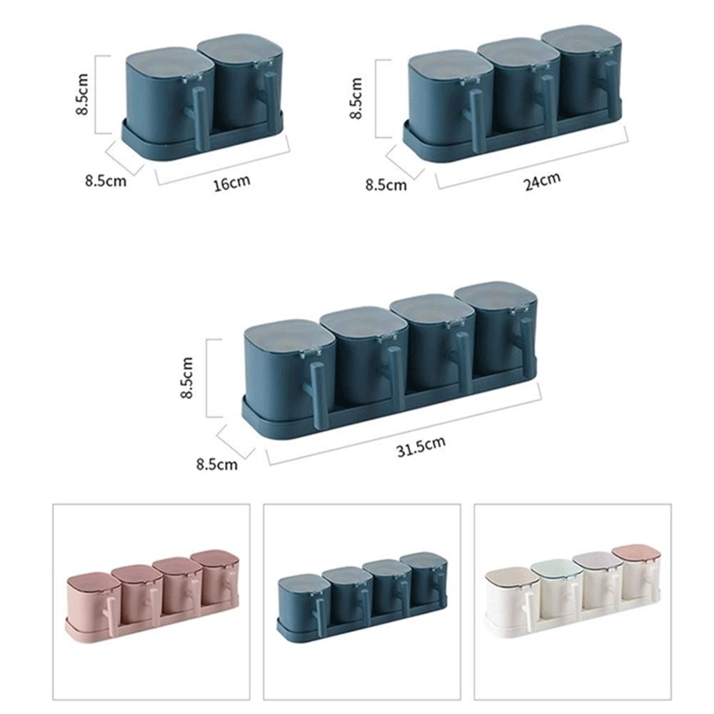 Słoiki do przechowywania Przyprawy pudełko Papryka Spice Shaker Salt Przyprawa Organizator Kuchnia Cruet Condiment Butelka Słoiki Pojemnik z łyżkami (Color : H)