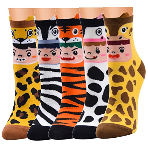Longyangqk Damen-Socken mit Niedlichen Tiermotiven Lustige Gemütliche Katzen-Hunde-Socken Cover