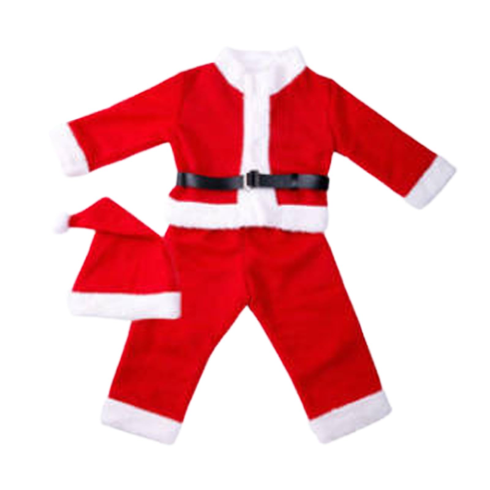 Costume da Babbo Natale per bambini, set da 3 pezzi con giacca, pantaloni e