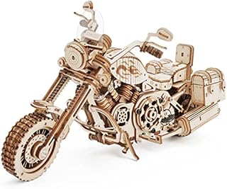 ROKR Model Kits for Adults to Build Mechanical Gears Cruiser Motorcycle DIY Wooden 3D Wooden Puzzle