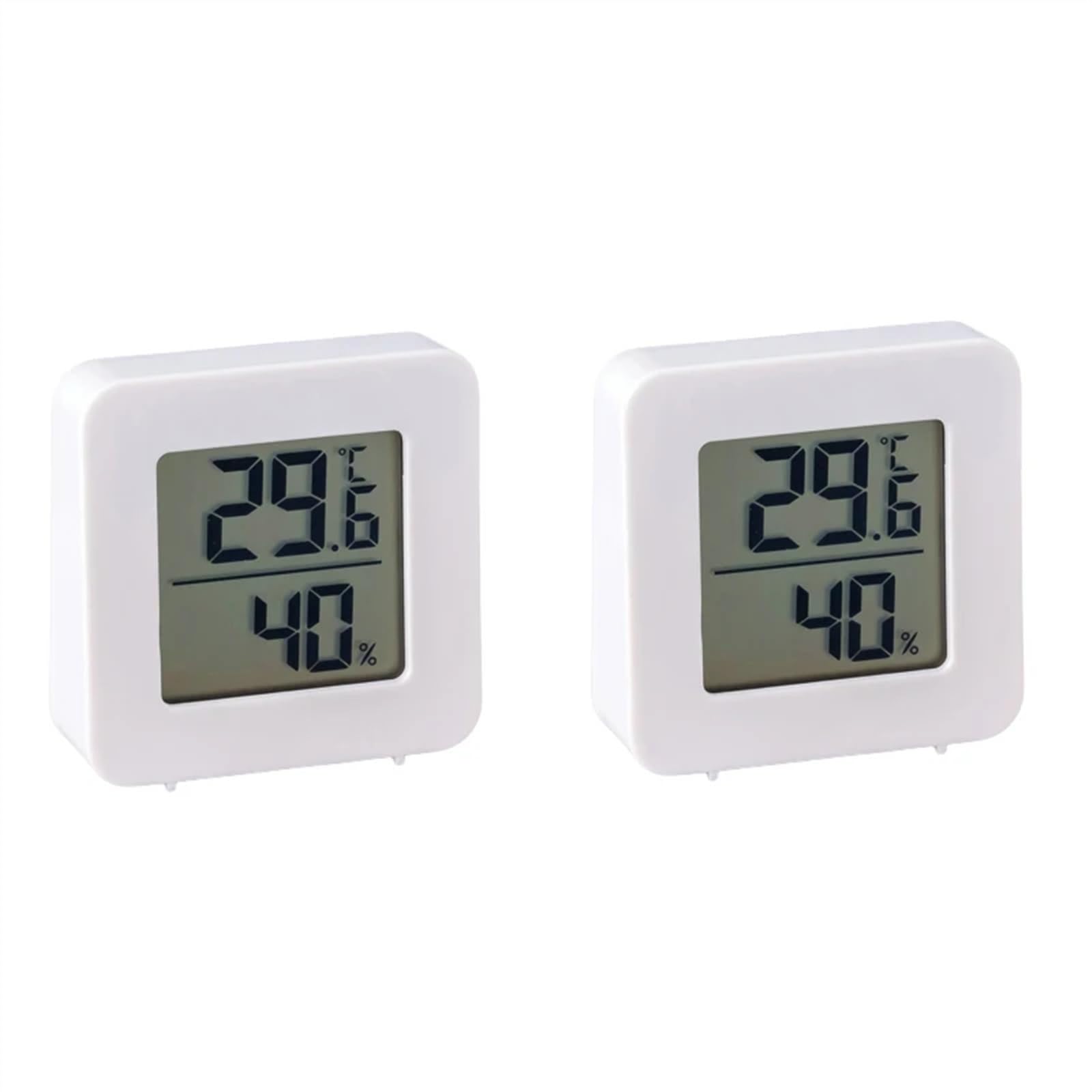 Mini cyfrowy termometr LCD do pokoju, czujnik temperatury, miernik wilgotności i higrometr do wnętrz (2 szt.)