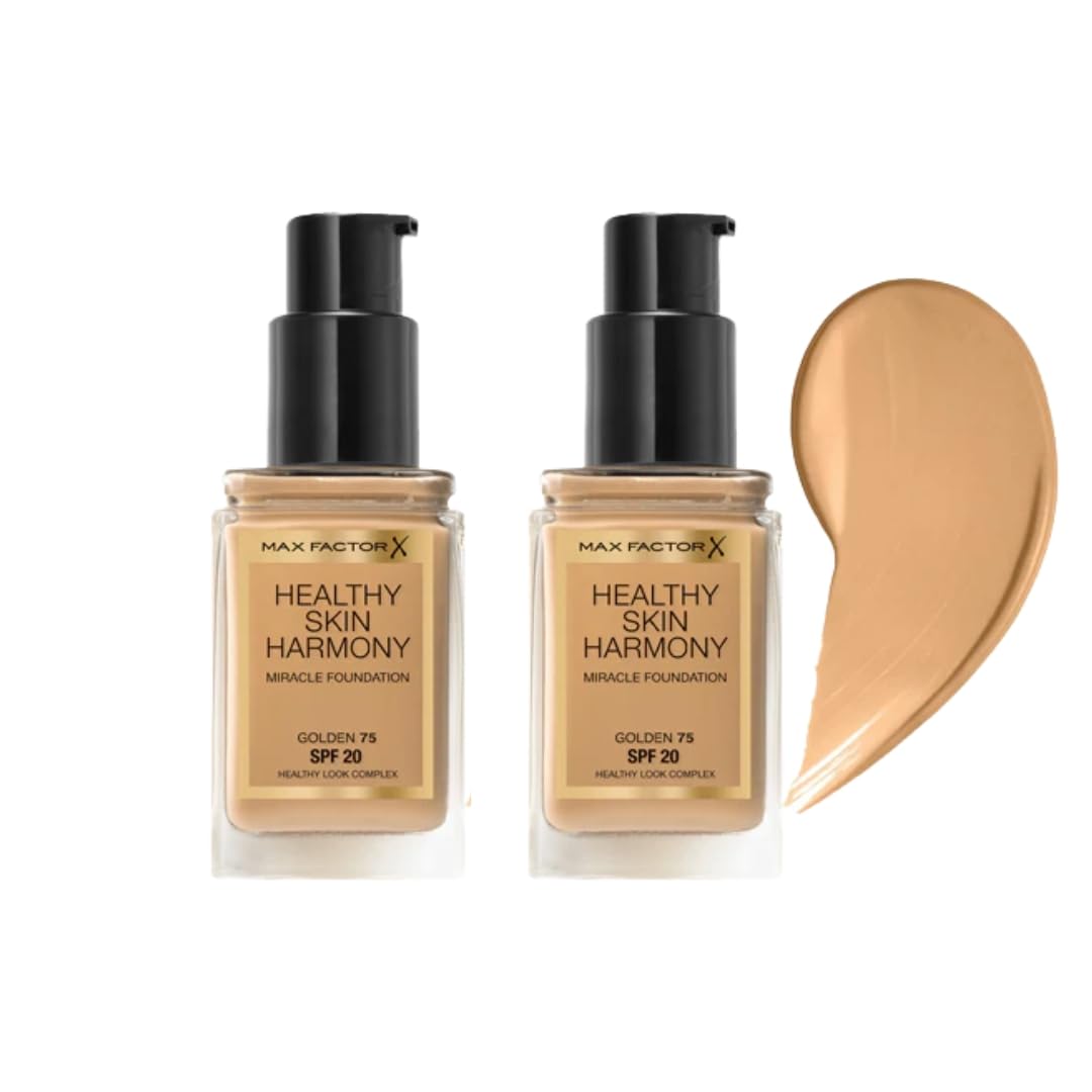 2 x Max Factor Healthy Skin Harmony Miracle Foundation - 75 Golden