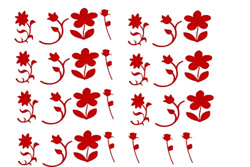 Flower Collection (Flower Vinyl Stickers Red)