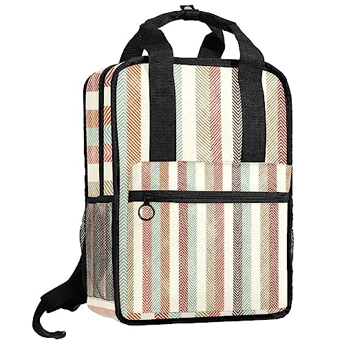 Sac à dos pour garçons à rayures colorées parfait pour l'école et les sorties