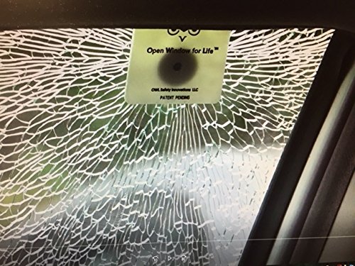 Owl Car Window Glass Breaker & Seatbelt Cutter Card Emergency Escape Rescue Hammer Safety Life Saving Crash Survival Kit 2-In-1 Tool - Made In Usa (Orange) #TOP4