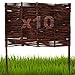 Produktbild Floranica 10 Stück Beetbegrenzung aus Weide 60 cm x 60 cm Rasenkante aus Weidengeflecht Beeteinfassung Rasenkante Beetzaun Weidenzaun Palisade Abtrennung von Blumenbeetwegen Gartenbeeten