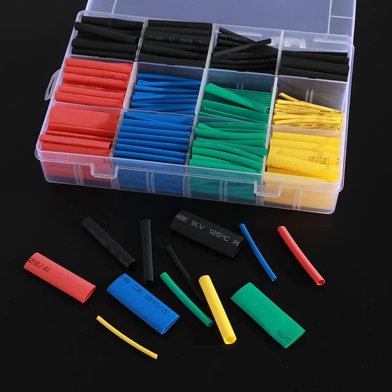 530PCS/Set Sleeving Wrap Sleeve Wire Car Electrical Cable Tube kits Heat Shrink Tube Tubing Polyolefin 8 Sizes Mixed Color
