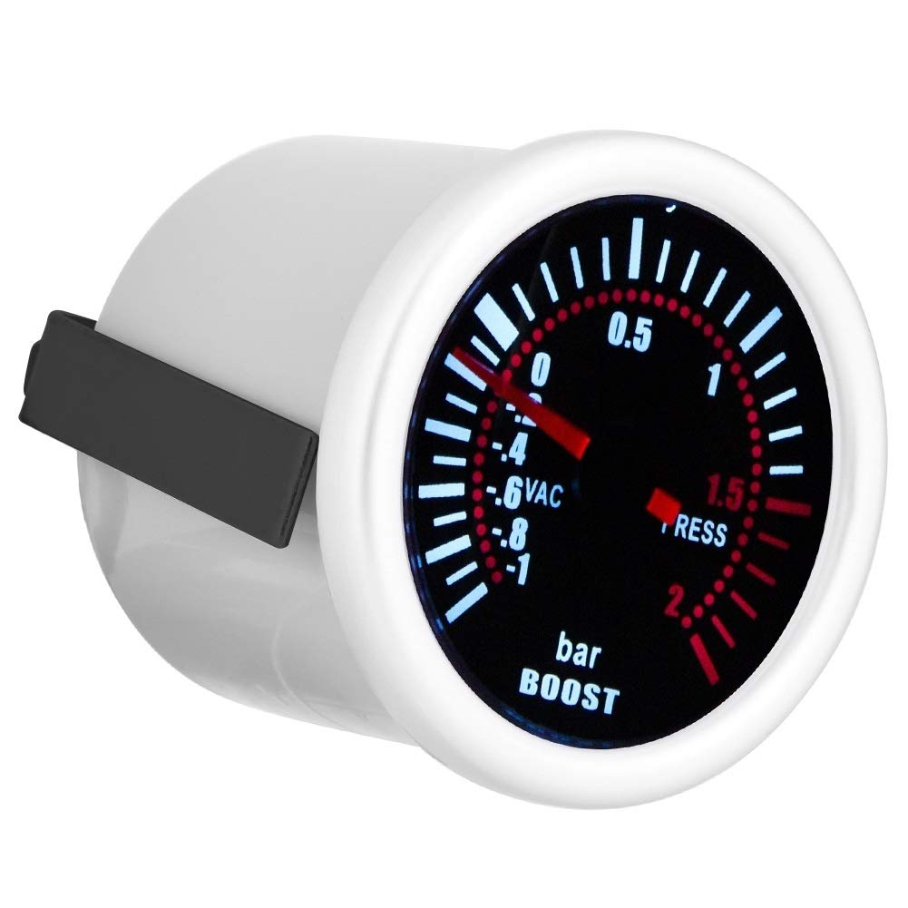 Manometre pression turbo, 2" 52mm Universel LED Bar Manomètre Turbo Mètre Jauge
