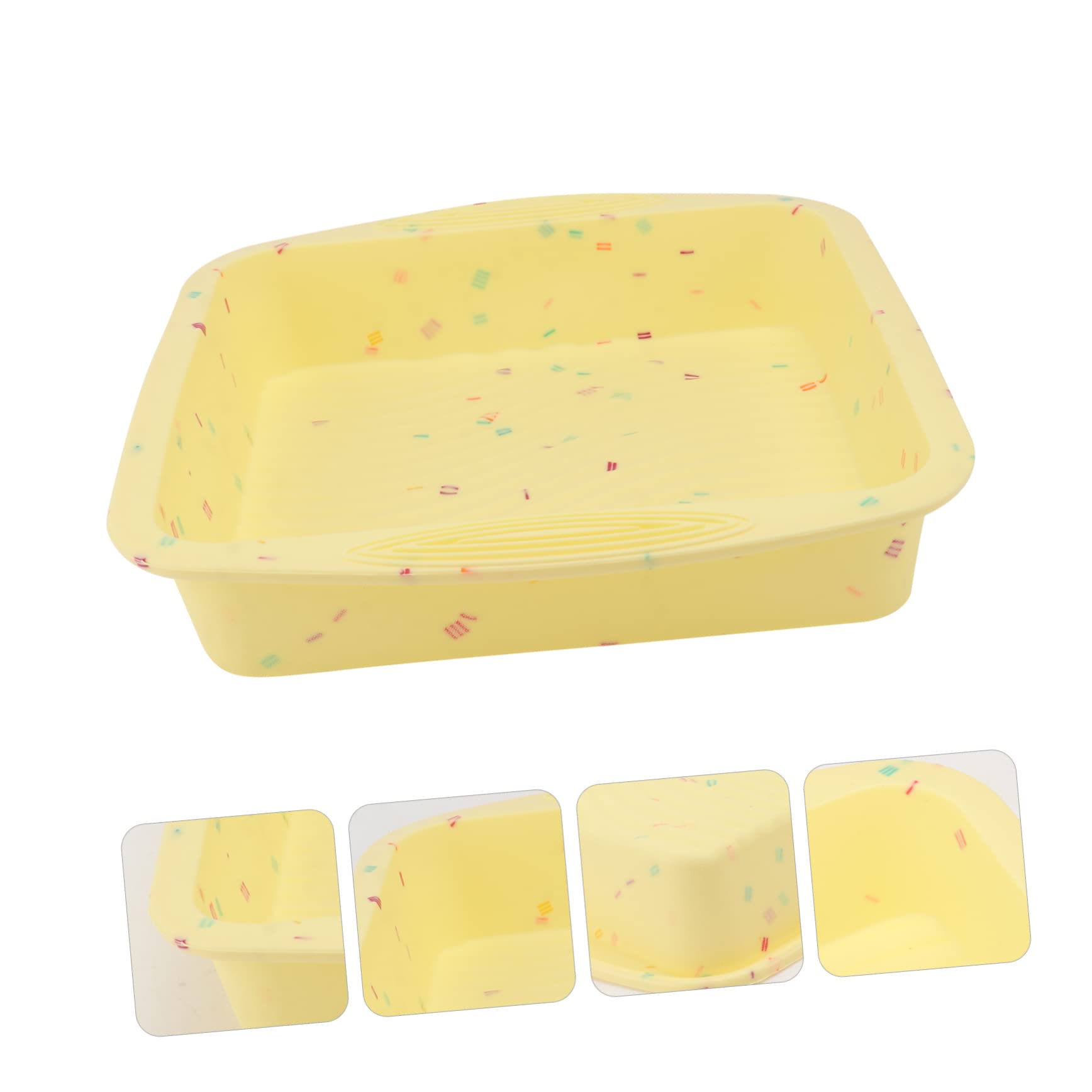 Mikinona Non-stick Silicone Square Cake Pan Molds for Baking Bread Loaf Pan Lid Easy Wash