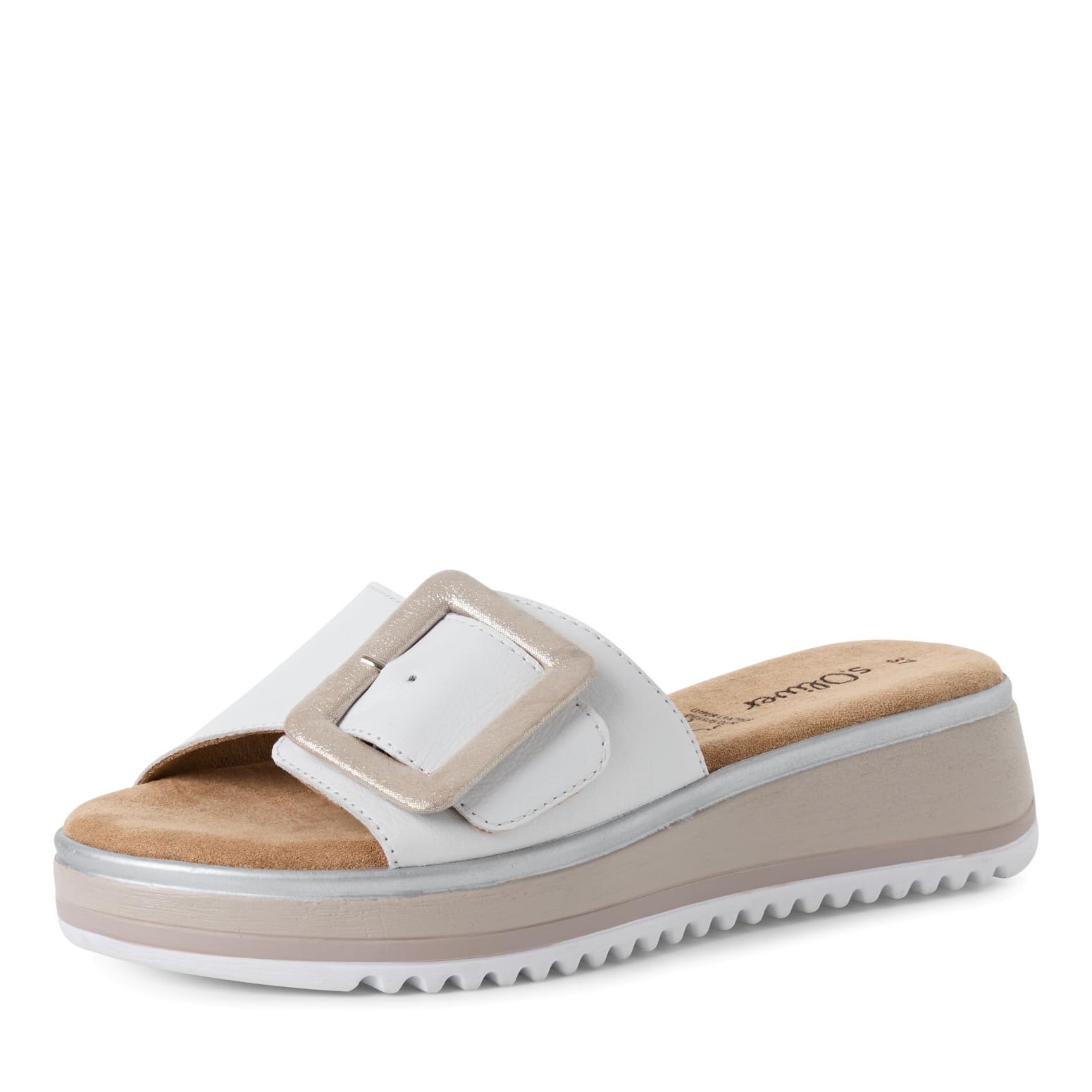 s.Oliver Women Damen 5-27203-44 Mule, White Nappa, 7 UK