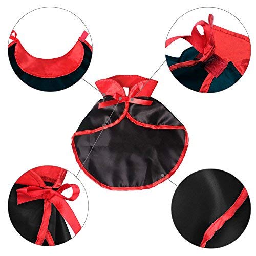 Legendog Cat Costume Halloween Pet Costumes Red Velvet Pet Cape With Hat Pet Apparel For Small Dogs And Cats (Cape & Horn & Hat) (Halloween Cape) #TOP6