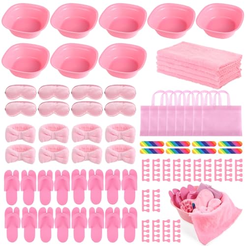 Kit de spa infantil de 64 peças para meninas spa festa com lavatório rosa kit de unhas para manicure