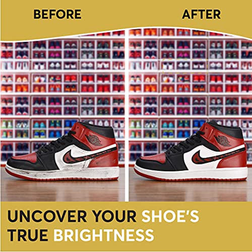 Premium Shoe Cleaning Brush - Shoe Brush With Soft Hog Hair Bristles - Works Great On Delicate Materials - Sneakerhead Supplies By Gold Standard #TOP4