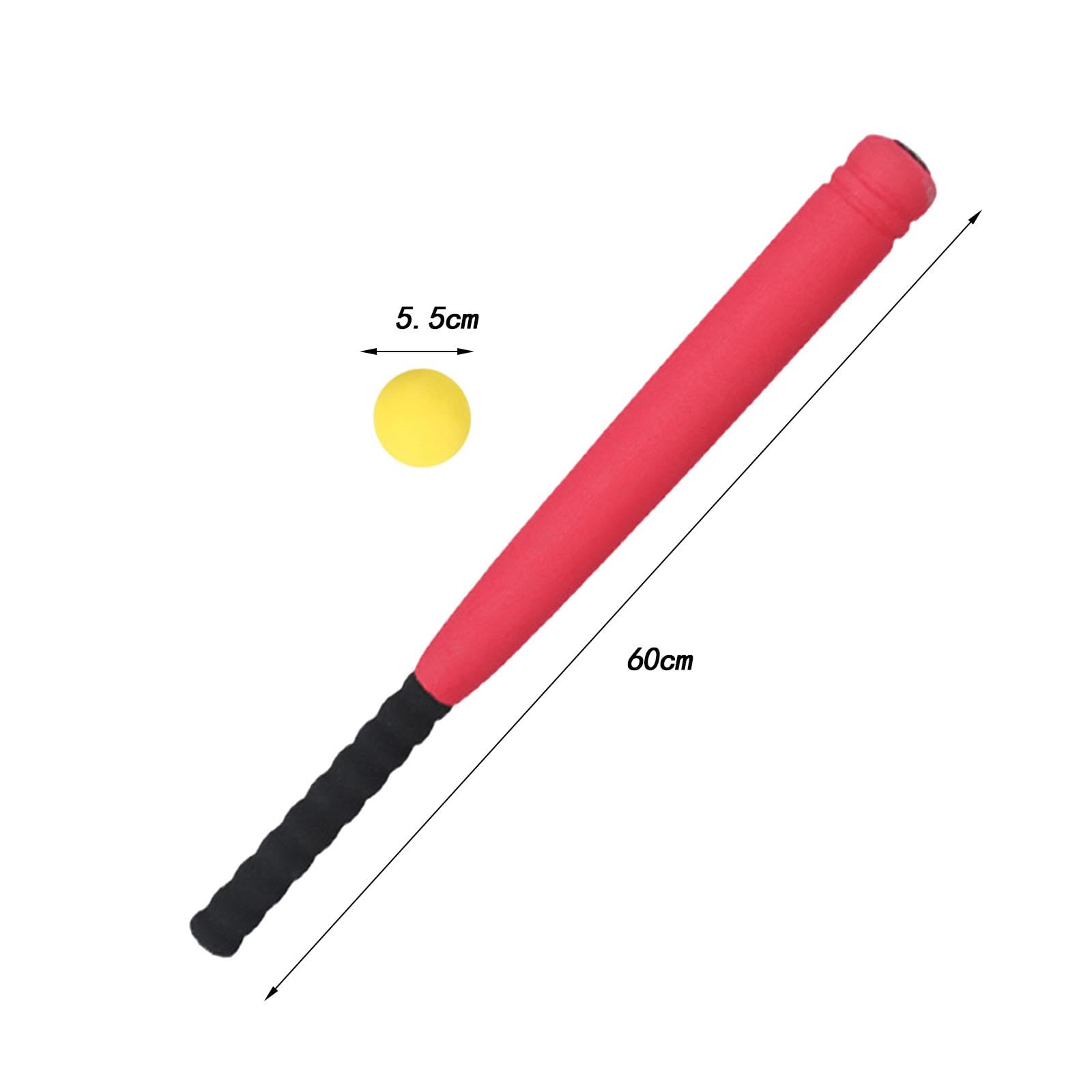 perfk Mazza da Baseball Giocattolo, Palla in Spugna Eva per Bambini, Gioco Educativo, Allenamento, Adatto per Bambini, Adolescenti E Adulti, Divertimento al, 24 Pollici, Rosso