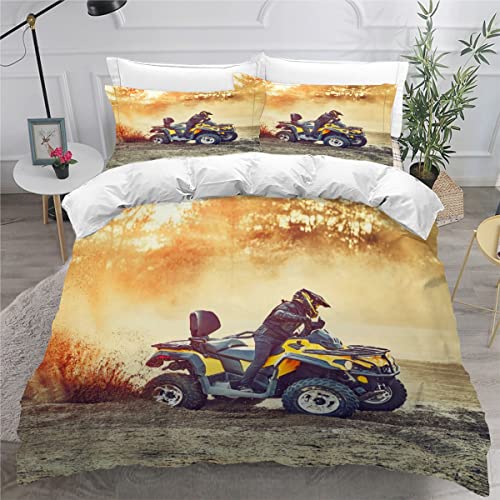 NYSMGS – Funda nórdica de 240 x 260 cm, diseño 3D, 3 piezas, juego de cama infantil, 2 personas, deporte, extremo, impresión de microfibra y boda, con cremallera para adolescente