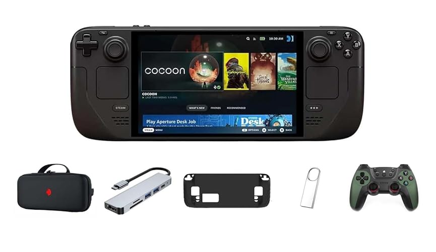 Valve Steam Deck 1TB Handheld Gaming Console OLED, 7 inch Touchscreen 1280 x 800 Display, Bundle 5-in-1 Kit - 1TB